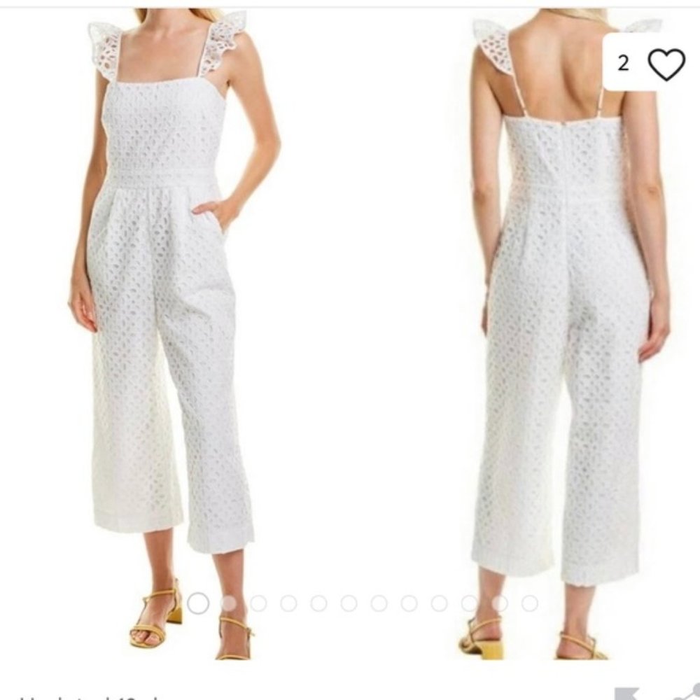 Jcrew white eyelet jumpsuit, White, Size 6T